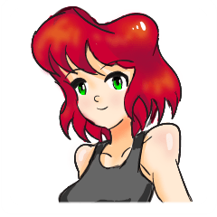 [LINEスタンプ] Redhead Girl