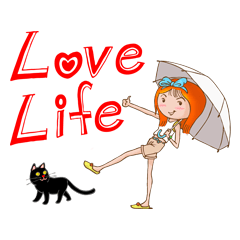 [LINEスタンプ] Orange and Gigi 02 Love Lifeの画像（メイン）
