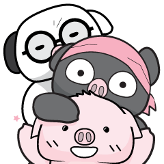 [LINEスタンプ] The Three Pigs Story