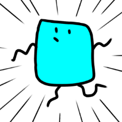 [LINEスタンプ] しかくくてまるいいきもの。