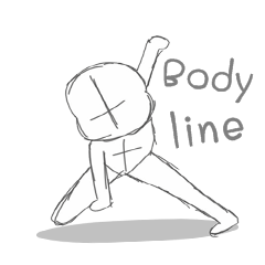 [LINEスタンプ] Body line acting