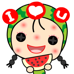 [LINEスタンプ] I love Miss Watermelon 2
