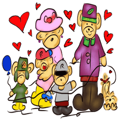 [LINEスタンプ] Rossy the lovely bears I