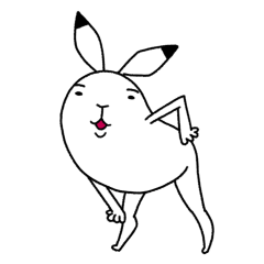 [LINEスタンプ] ホッキョクウサギのポーの画像（メイン）