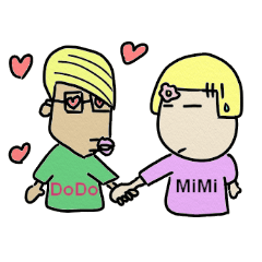 [LINEスタンプ] ドド＆ミミの日常生活(日本語版)