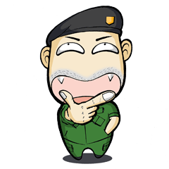 [LINEスタンプ] a young soldier
