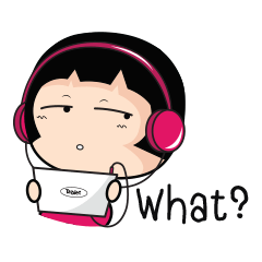 [LINEスタンプ] Aromi Grumpy Girl (EN)