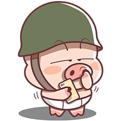 [LINEスタンプ] Pig Soldier No.1の画像（メイン）