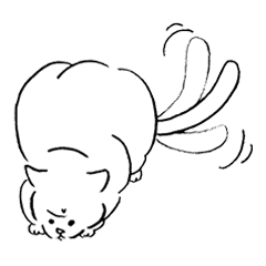 [LINEスタンプ] 白猫のサトウくん