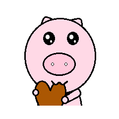 [LINEスタンプ] Cute pig (first egg)