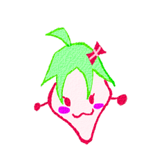 [LINEスタンプ] Strawberry Mochi[Must be happy]