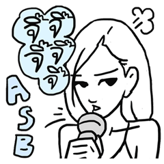 [LINEスタンプ] AsB - Hartcore Girls (Stand Up Comedy)