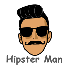 [LINEスタンプ] HIPSTER MAN