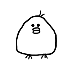 [LINEスタンプ] 丸く太った鳥