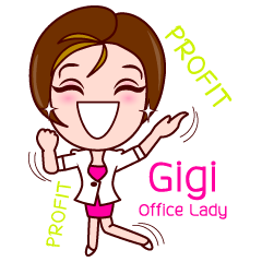 [LINEスタンプ] Gigi The Lovely Office Lady