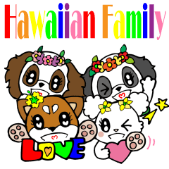 [LINEスタンプ] Hawaiian Family Vol.6 Love² Messageの画像（メイン）