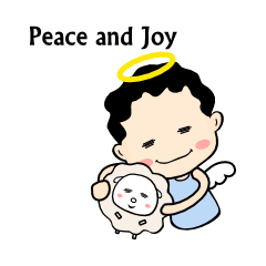 [LINEスタンプ] Little angel and the sheep(ENG version)