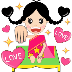 [LINEスタンプ] HUAJAi - 1st Love (JP)