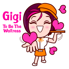 [LINEスタンプ] Gigi To Be The Waitress