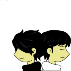 [LINEスタンプ] 光の子ヨウと闇の子シュウ
