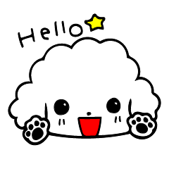 [LINEスタンプ] ふわふわプードルちゃん アプリとホワイト