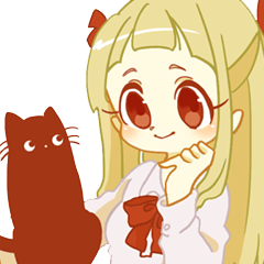 [LINEスタンプ] ぼくとあんずちゃん