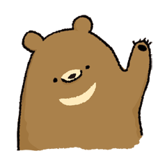 [LINEスタンプ] ツキノワグマのくま男