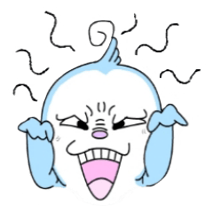 [LINEスタンプ] Blue say hello