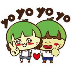 [LINEスタンプ] Stay melon Family (Grapefruit)