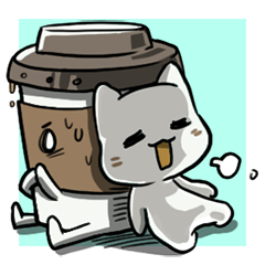 [LINEスタンプ] Coffee Meowの画像（メイン）