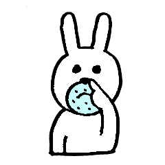 [LINEスタンプ] Blue Stubbled Bunny, Jolie