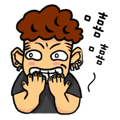 [LINEスタンプ] Curly Hair Style