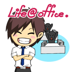 [LINEスタンプ] Life@office (EN)