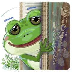 [LINEスタンプ] croak croak frog 1の画像（メイン）