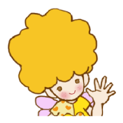 [LINEスタンプ] 天使のこがねちゃん