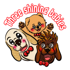 [LINEスタンプ] Three shining babies