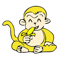[LINEスタンプ] バナナ猿の画像（メイン）