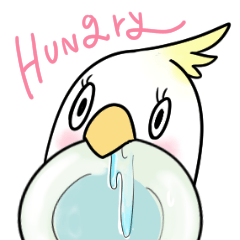 [LINEスタンプ] Gluttony The hungry Cockatoo EN