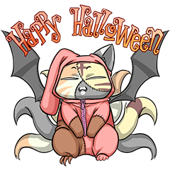 [LINEスタンプ] CatRabbit : Halloween Special