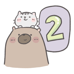 [LINEスタンプ] Mr. bear and his cutie cat 2