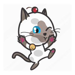 [LINEスタンプ] Siamese Cat mischievous fun by Kanomko