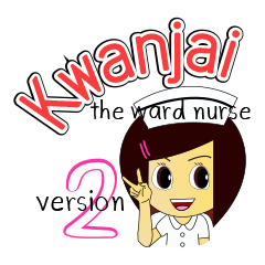 [LINEスタンプ] Kwanjai the Ward Nurse V.2 (ENG Version)の画像（メイン）