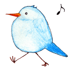 [LINEスタンプ] 青い小鳥と仲間たちの画像（メイン）