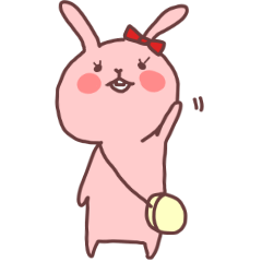 [LINEスタンプ] おめかしうさちゃん