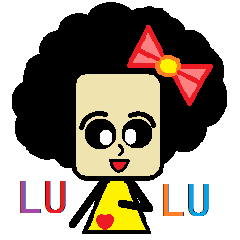 [LINEスタンプ] Lulu, The Big Head Girl