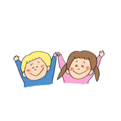 [LINEスタンプ] ぼくとわたしと