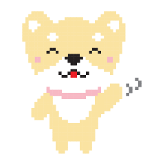 [LINEスタンプ] Little Doggy Pixel