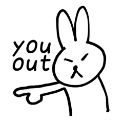 [LINEスタンプ] 1.2.rabbit