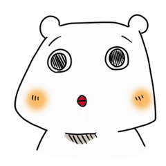 [LINEスタンプ] A White Bear man