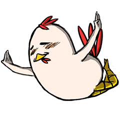 [LINEスタンプ] Super Dramatic Chicken